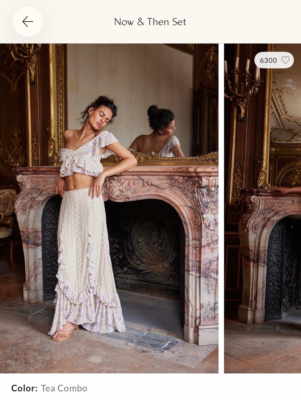 Free People NOW AND THEN SET Cream Crop Bandeau W/ matching Skirt - Picture 4 of 13